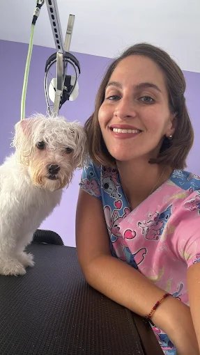 Mascota atendida en peluquería canina y felina